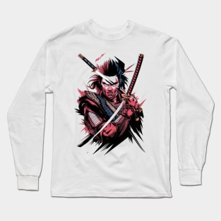 Japanese Samurai Long Sleeve T-Shirt